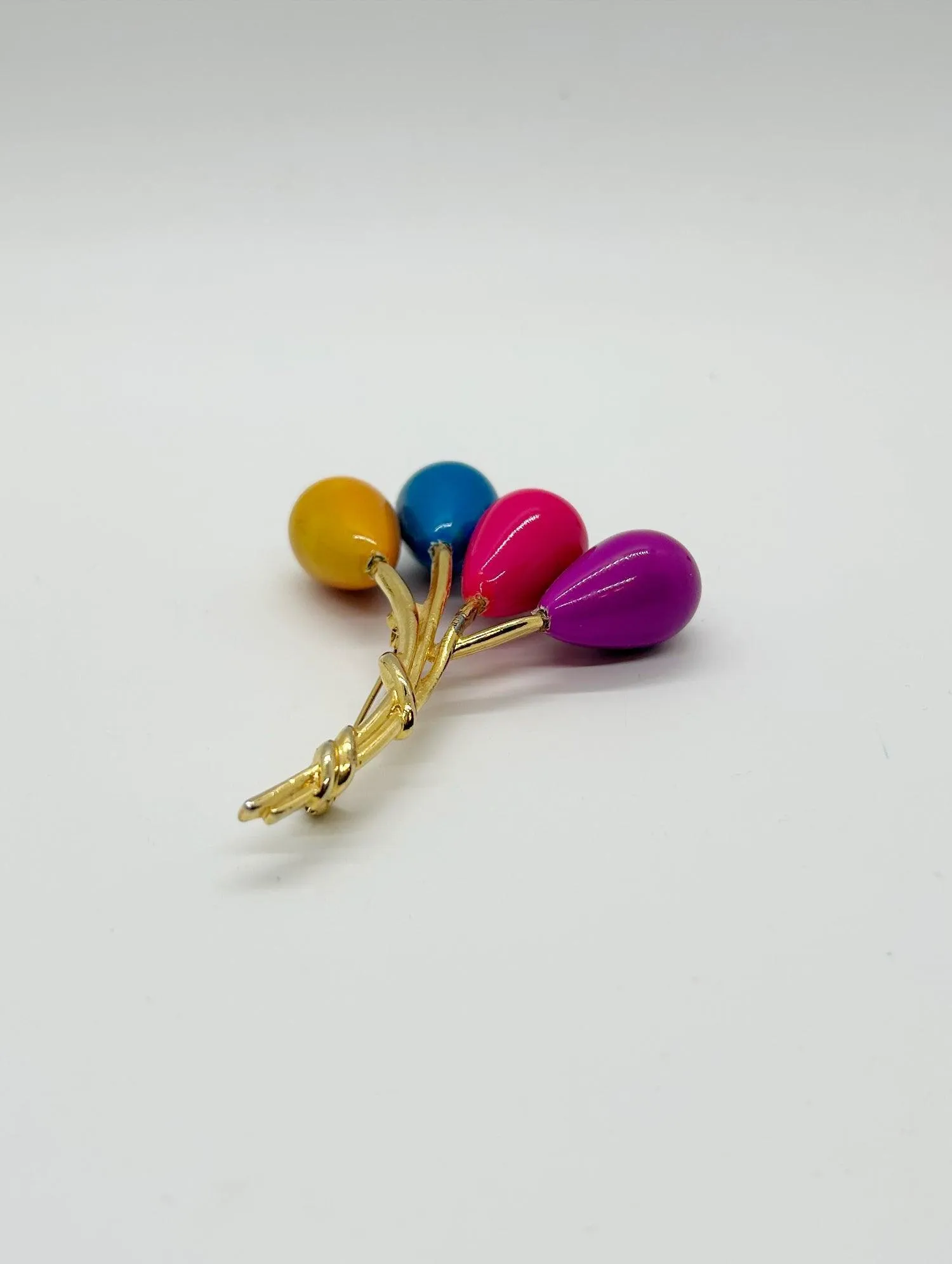 Cheerful Colorful Balloon Bouquet Brooch