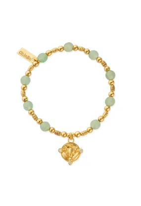 ChloBo Sparkling Bloom Aventurine Bracelet in Gold