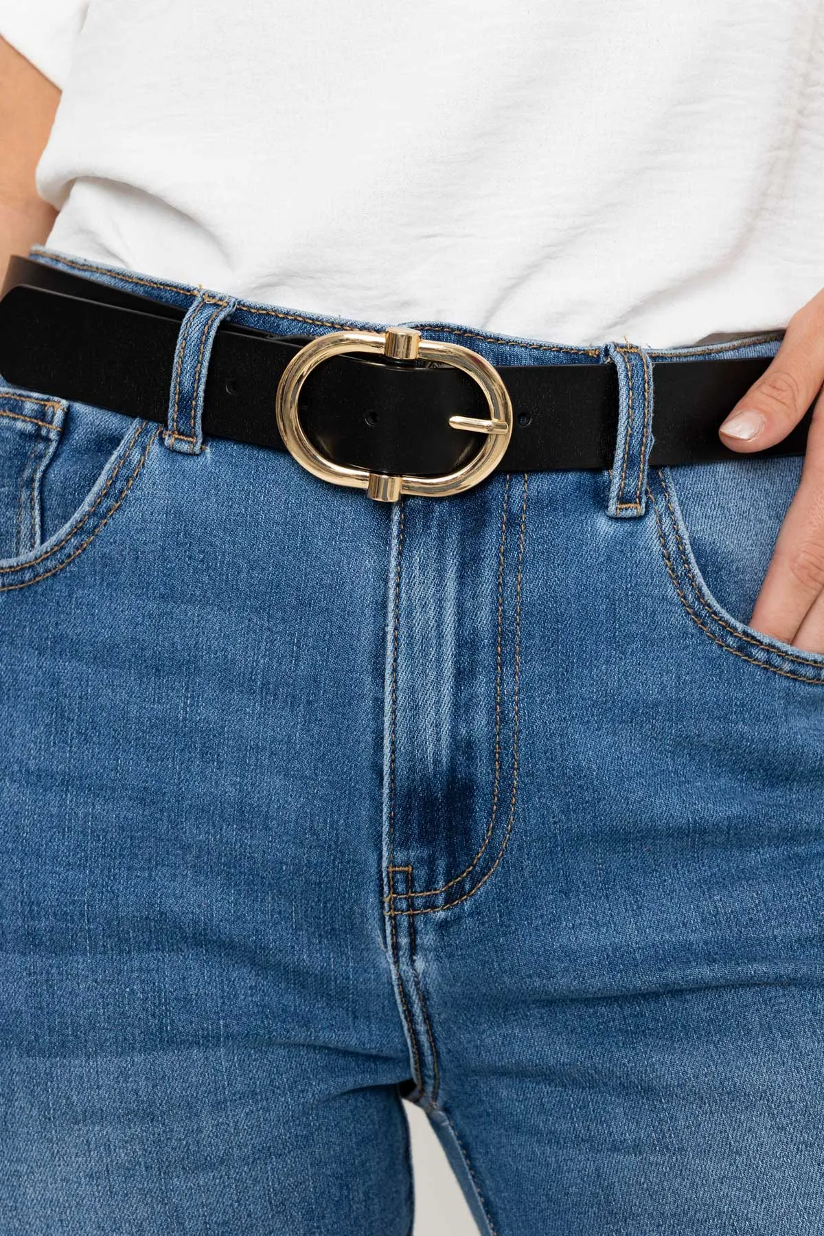 Classic Leather Belt in Black