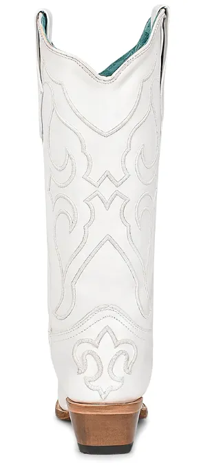 Corral White Embroidery Western Boot