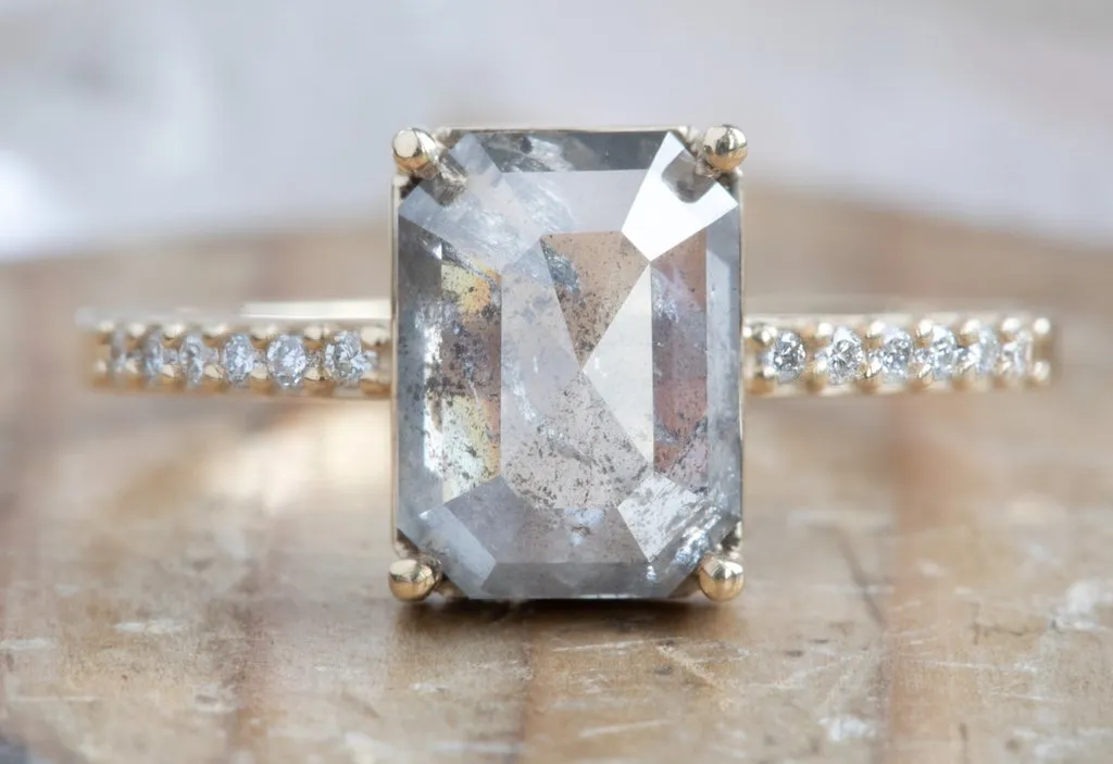 Design Your Own Custom Natural Emerald-Cut or Cushion-Cut Diamond Engagement Ring