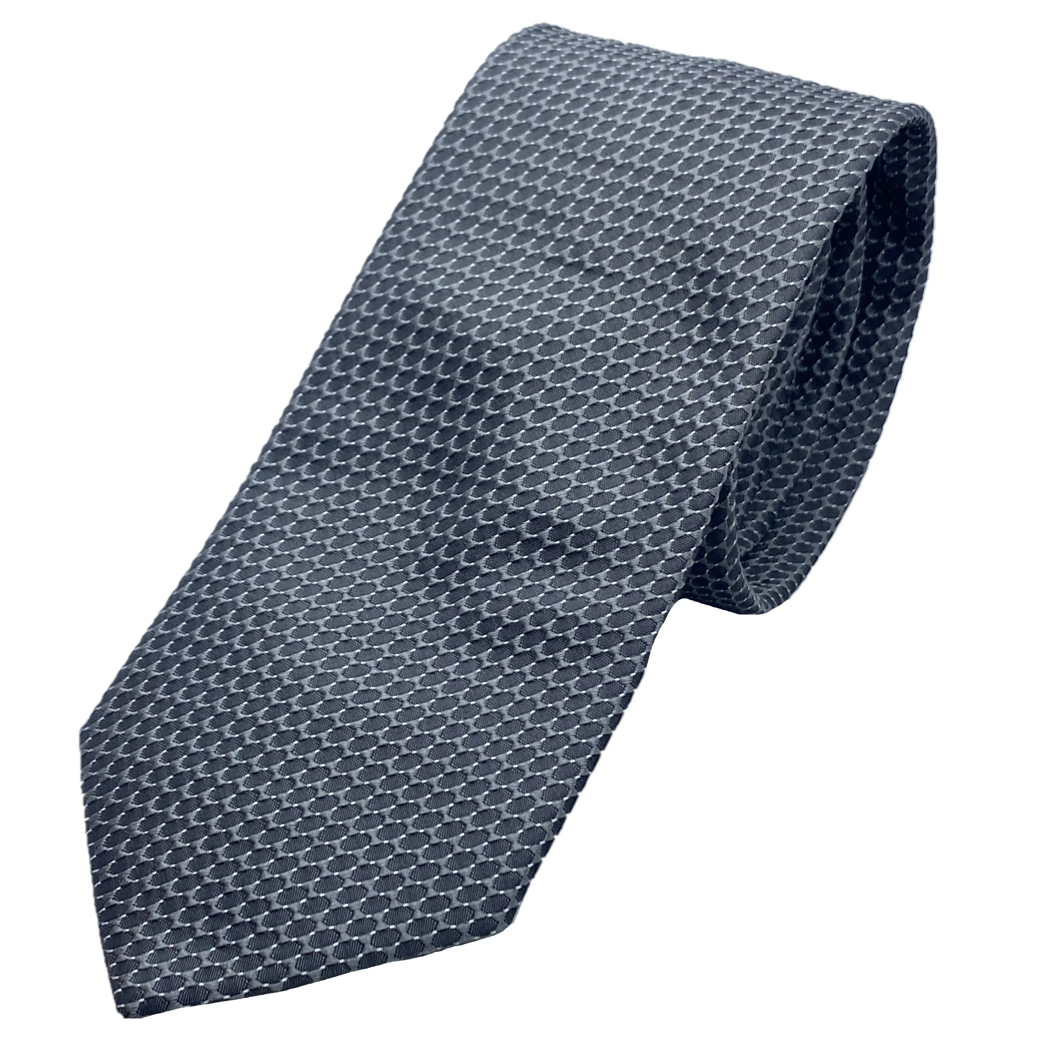 Dormeuil Pattern Charcoal Silk Tie