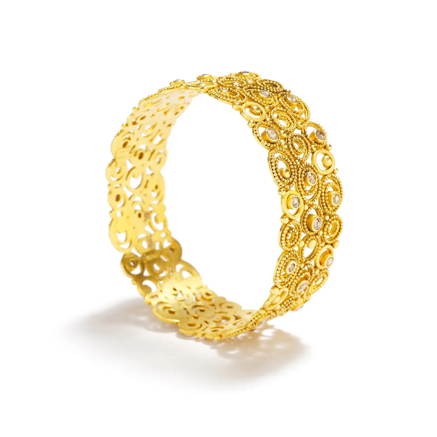 Dune Bangle With Diamonds