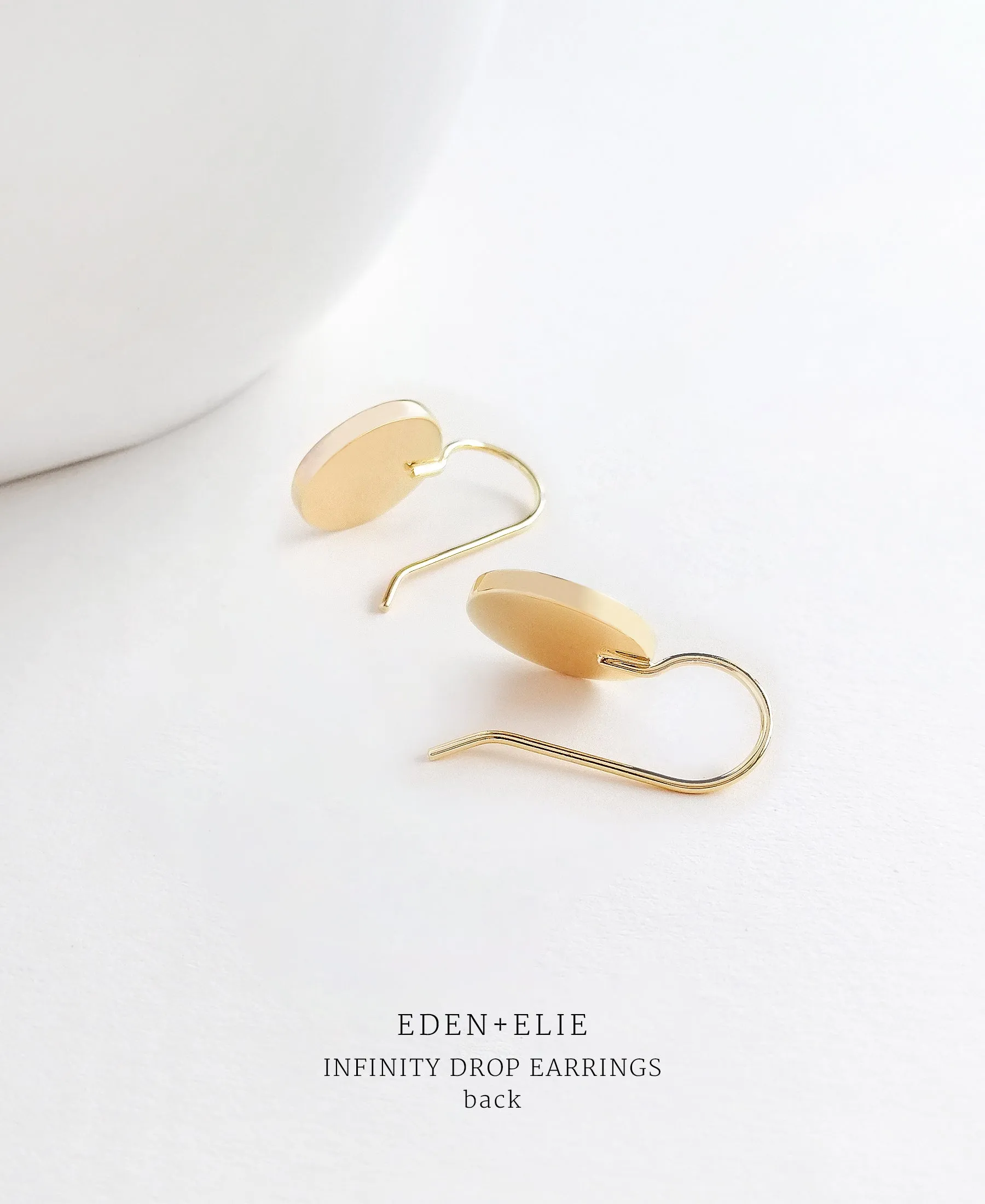 EDEN + ELIE Infinity drop earrings - pollen