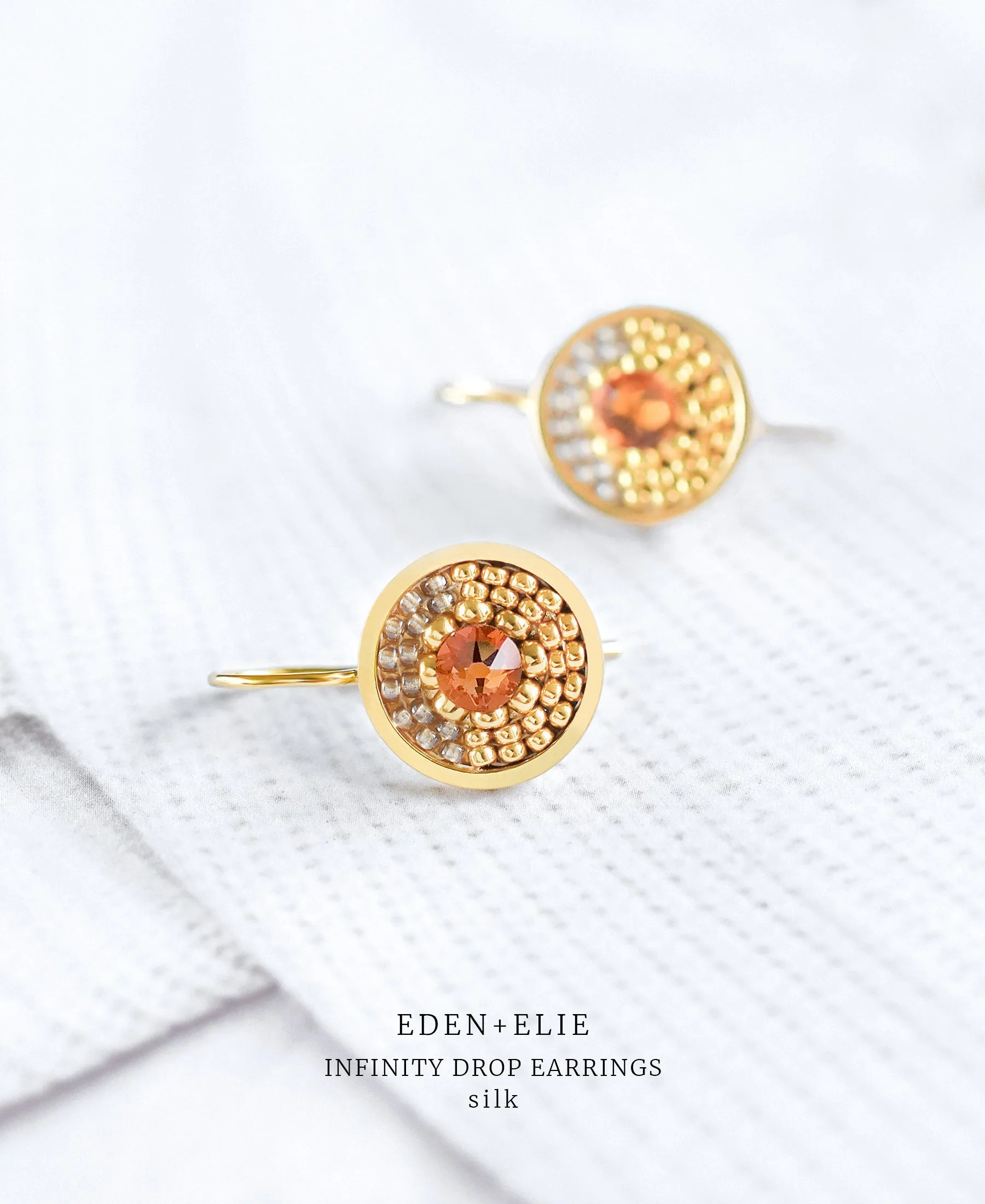 EDEN + ELIE Infinity drop earrings - silk