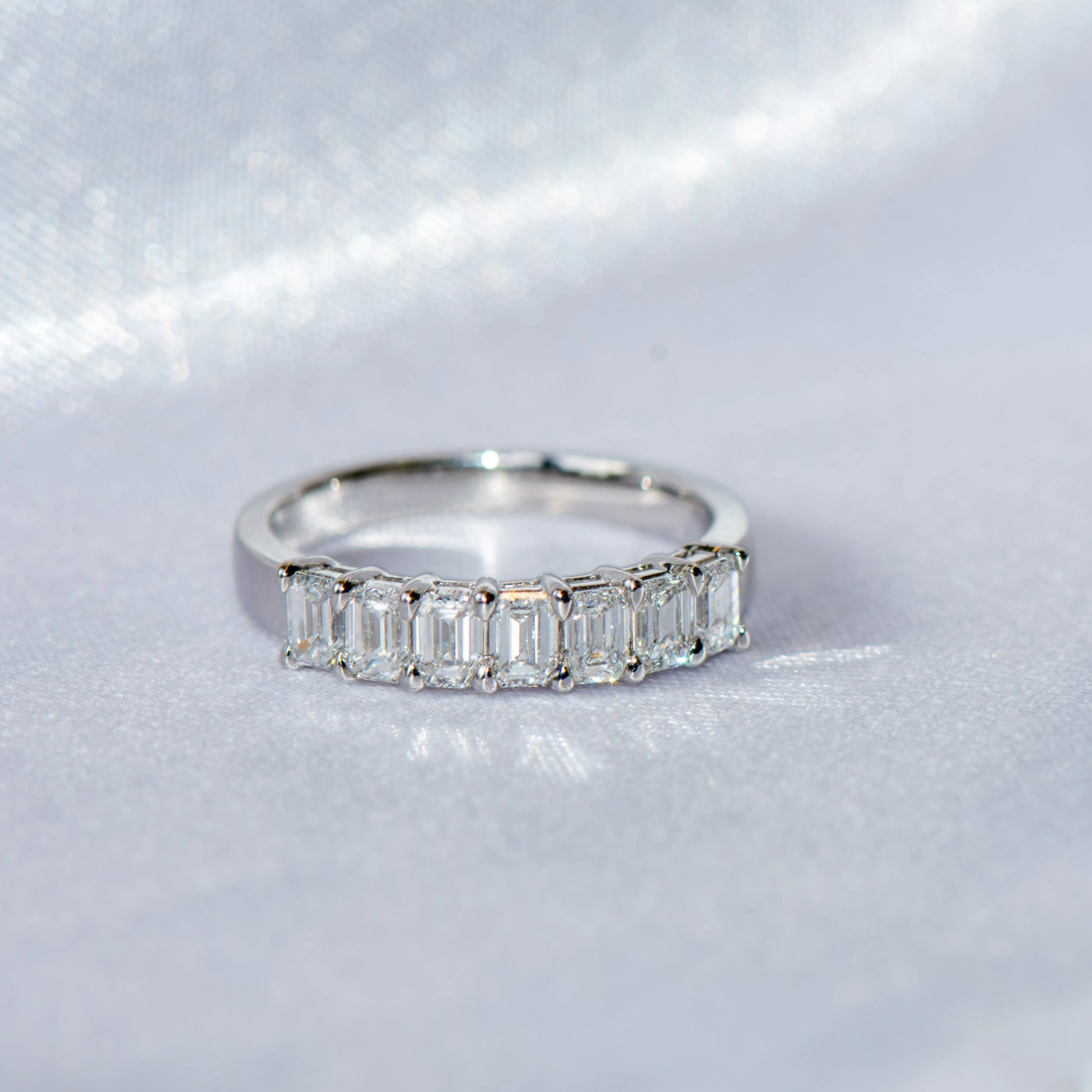 Edith | Emerald Cut Lab Grown Wedding Ring | R2W