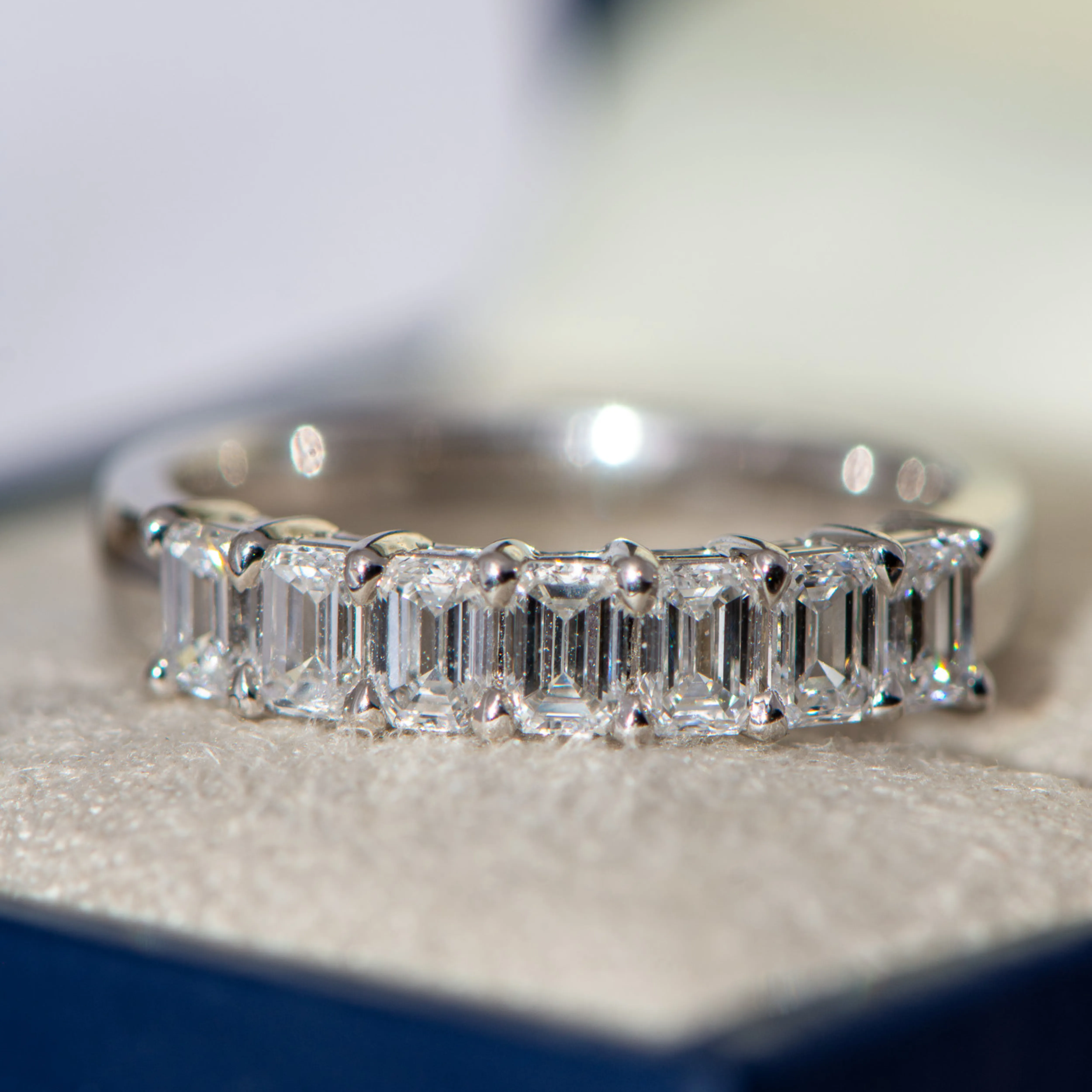 Edith | Emerald Cut Lab Grown Wedding Ring | R2W