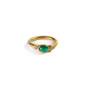 Emerald Ring with Diamonds