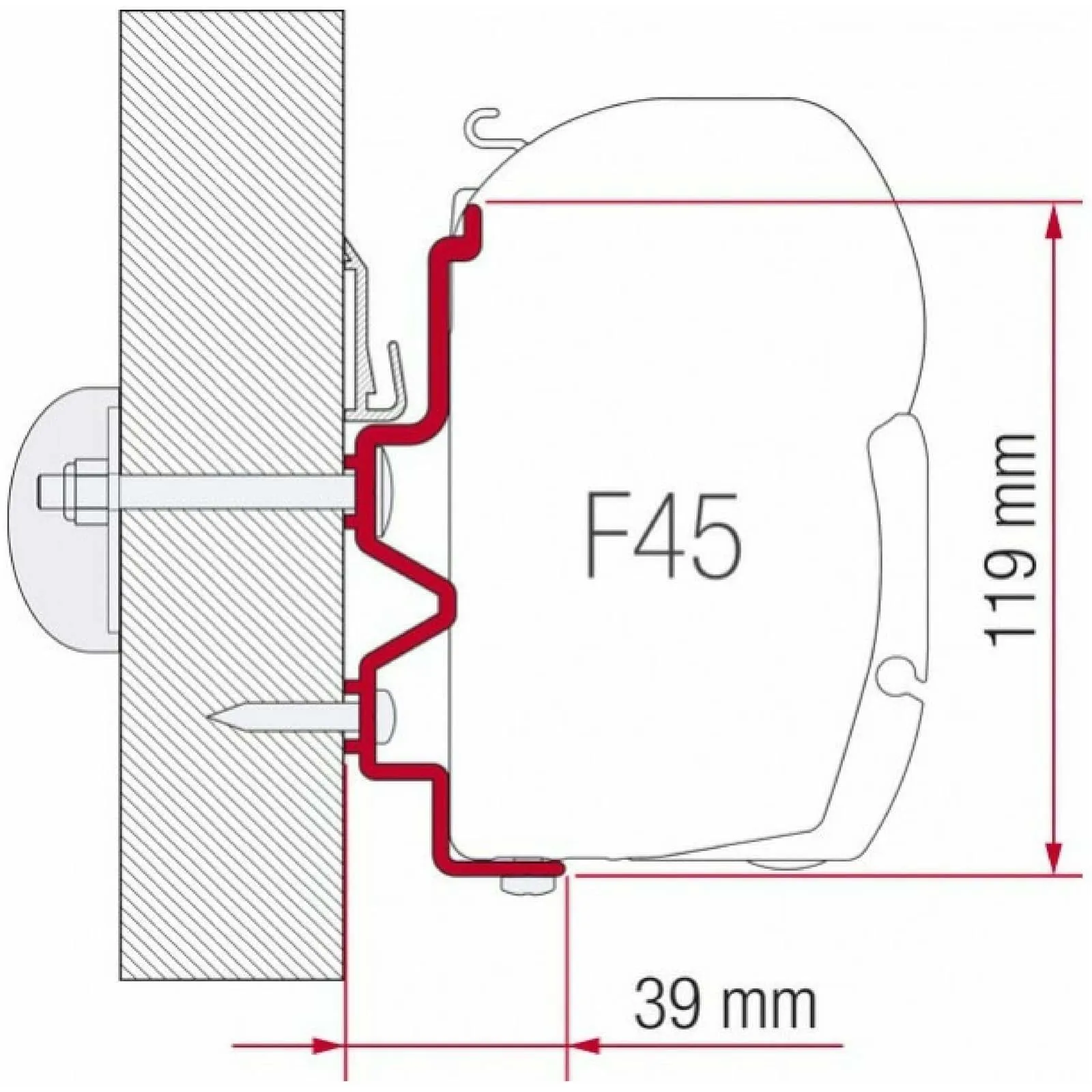 Fiamma Rapido Serie 90dF-9M-10 Awning Adapter