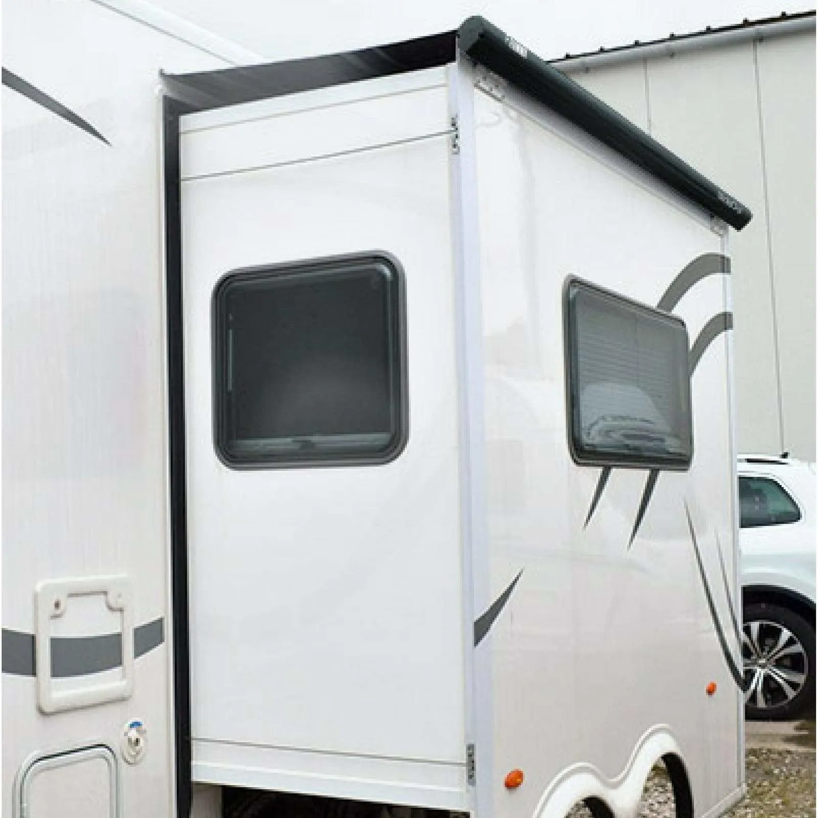 Fiamma Slide Out Polar White Pop-out Wall Awning