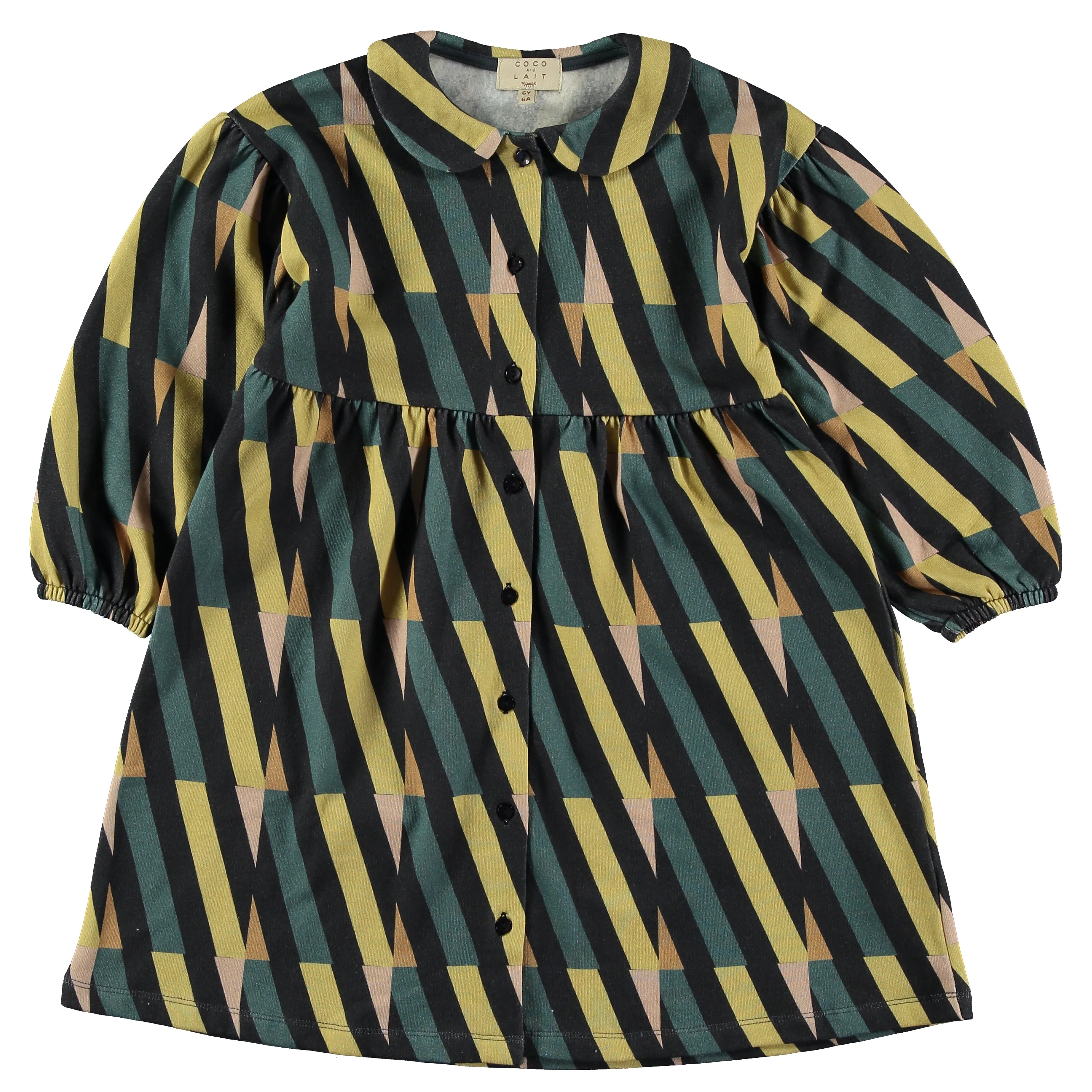 FLEECE DRESS-Abstract lines