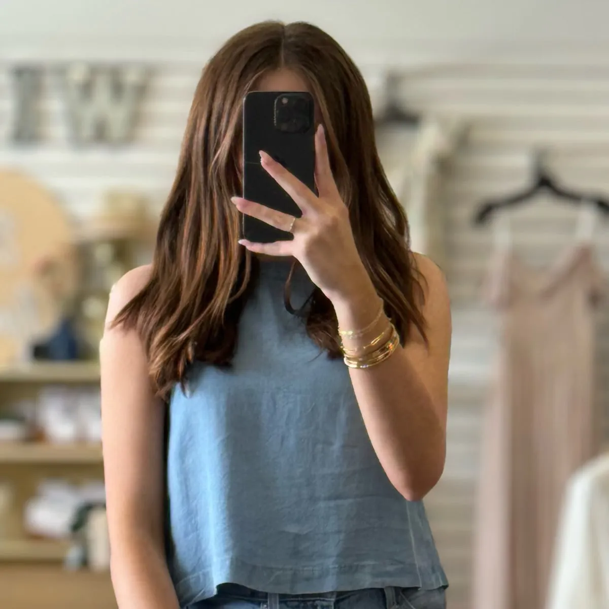 Forever True Chambray Sleeveless Top