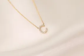 Free Standing Initial Diamond Necklace