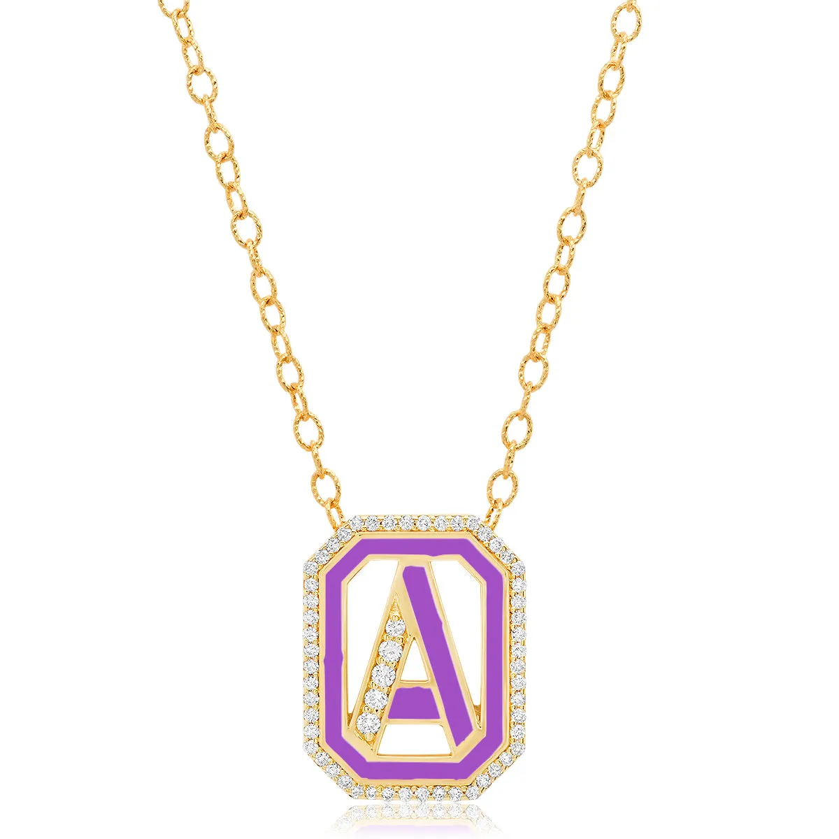 Gatsby Initial Necklace - Fifteen Colors