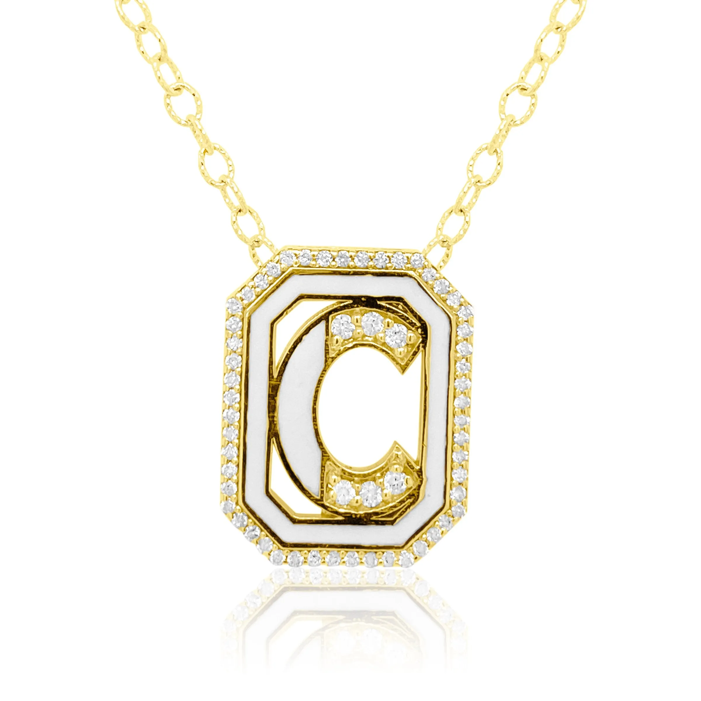 Gatsby Initial Necklace - Fifteen Colors