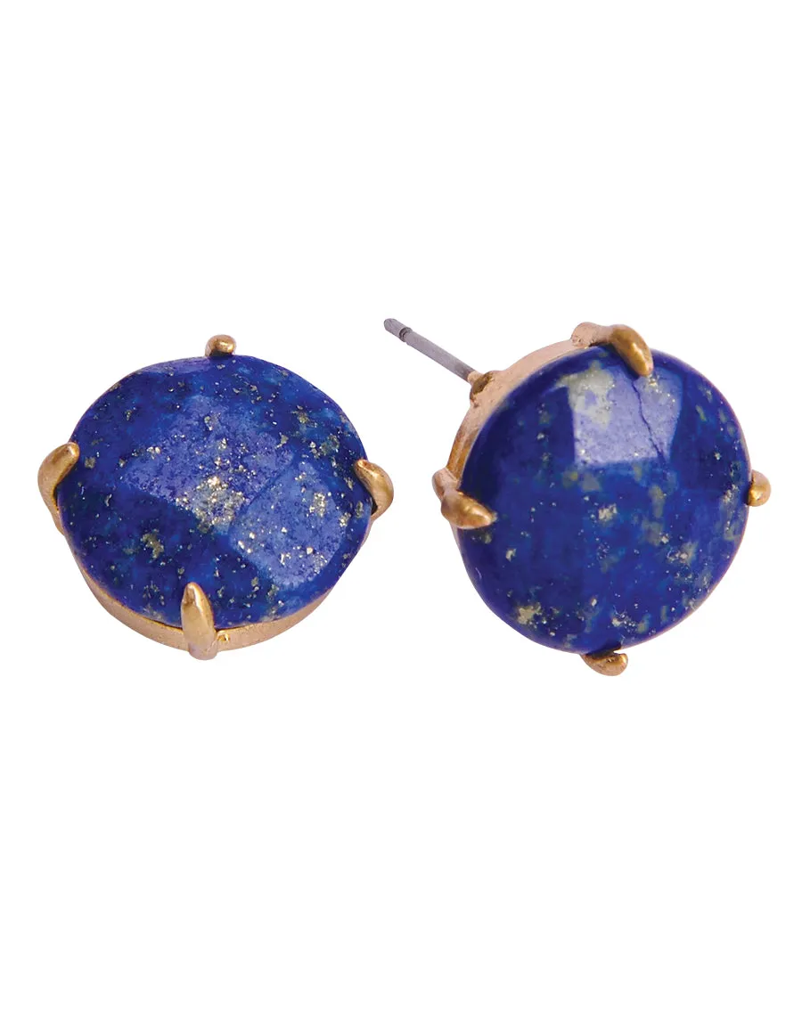 Gemstone Round Studs