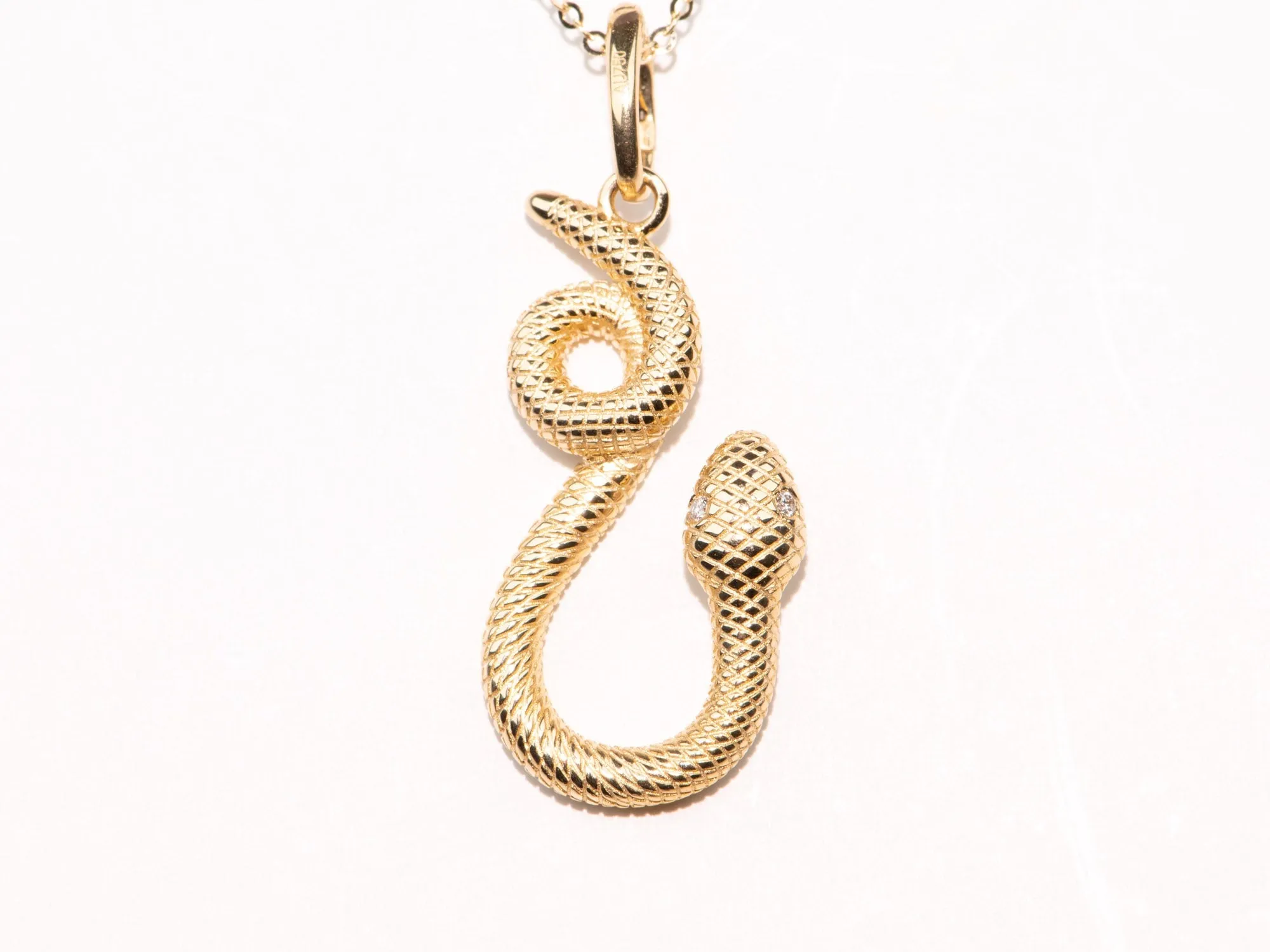 Genuine 14K Gold Large Snake Coil Necklace Bracelet Hook Clasp M4032