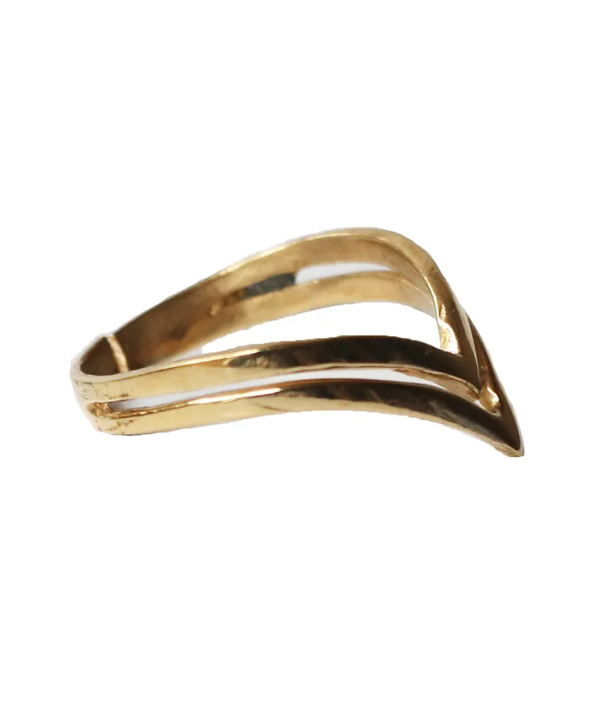 Geometric Double Triangle Ring