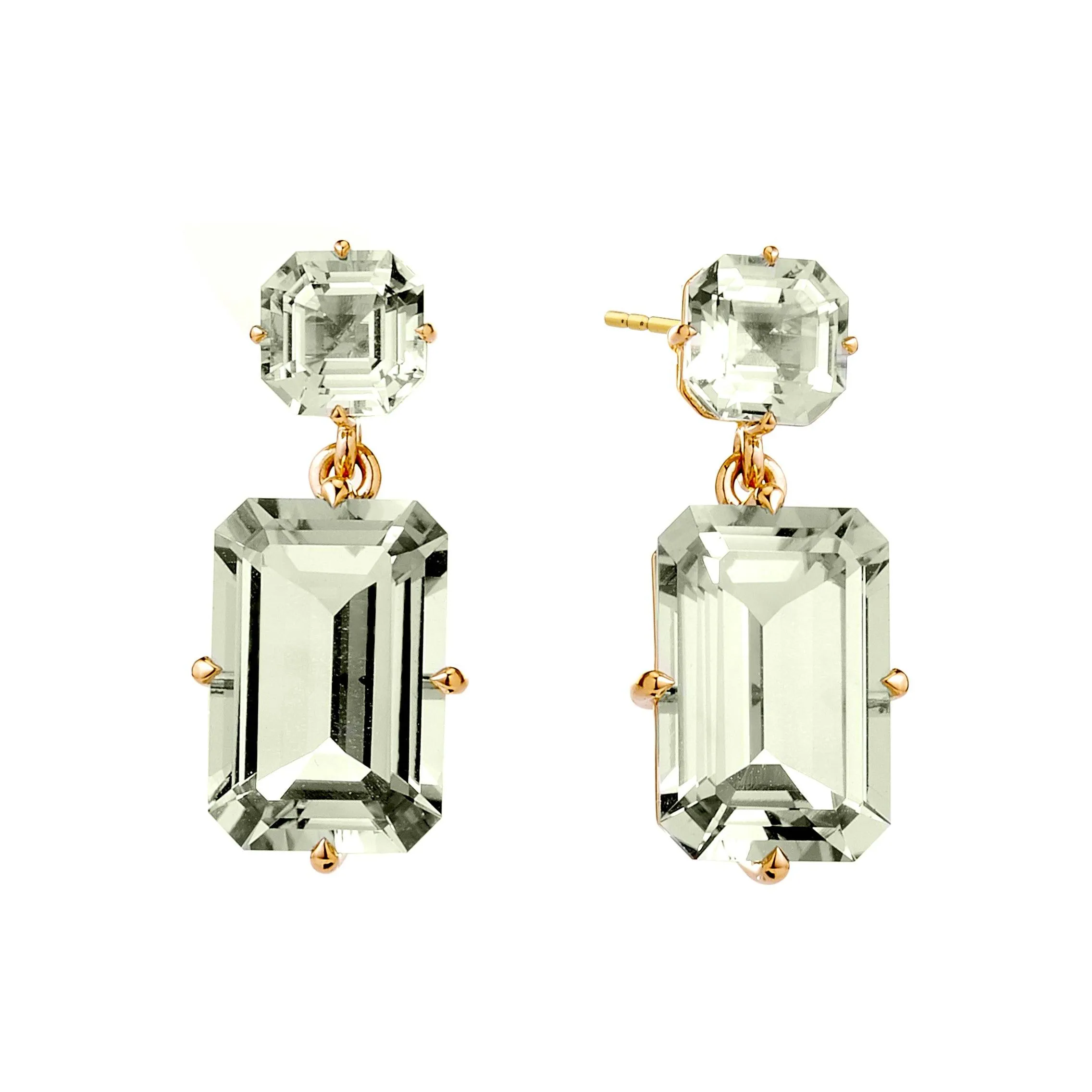 Geometrix Rectangle Gem Earrings