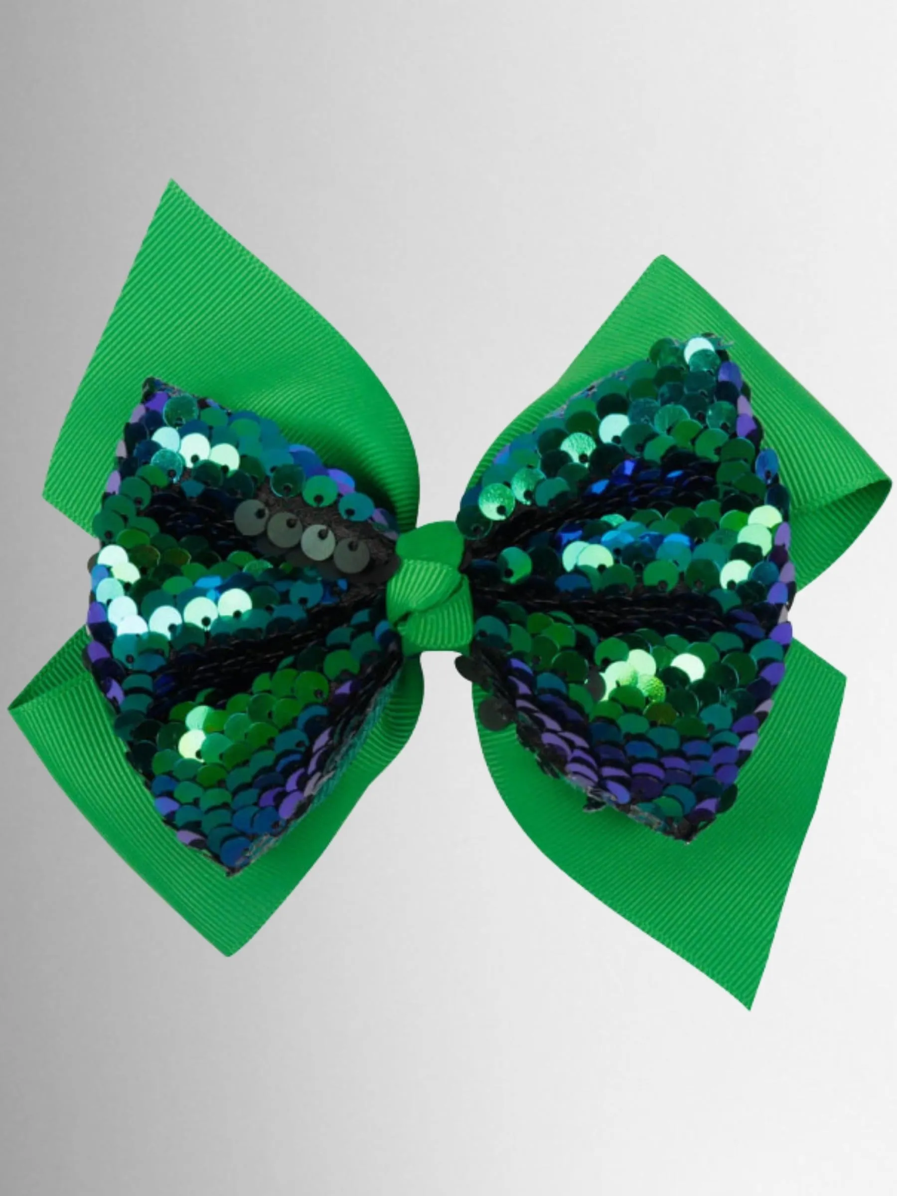 Girls 5 Sequined Bow Hair Clip (8 Color Options)