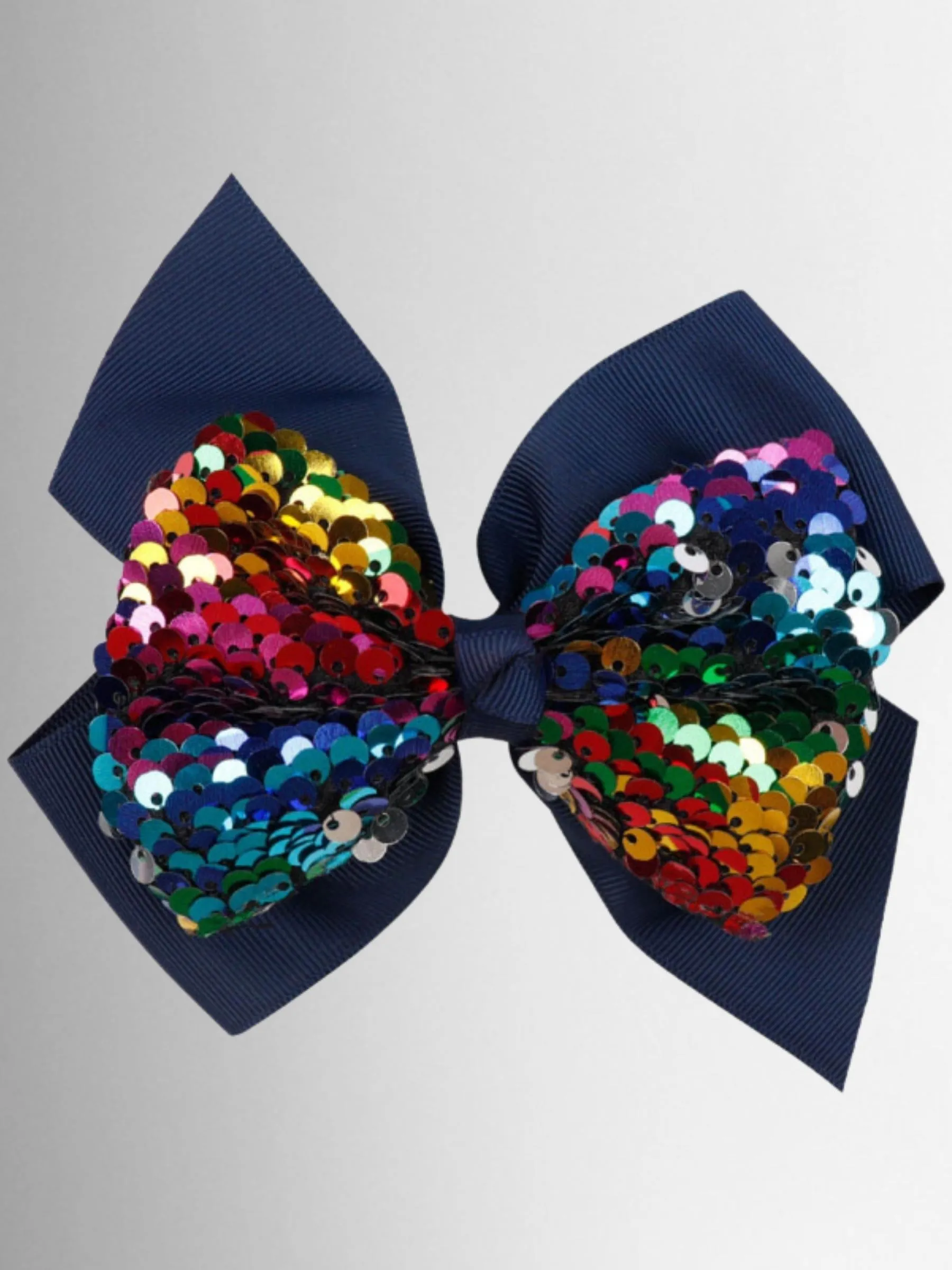 Girls 5 Sequined Bow Hair Clip (8 Color Options)