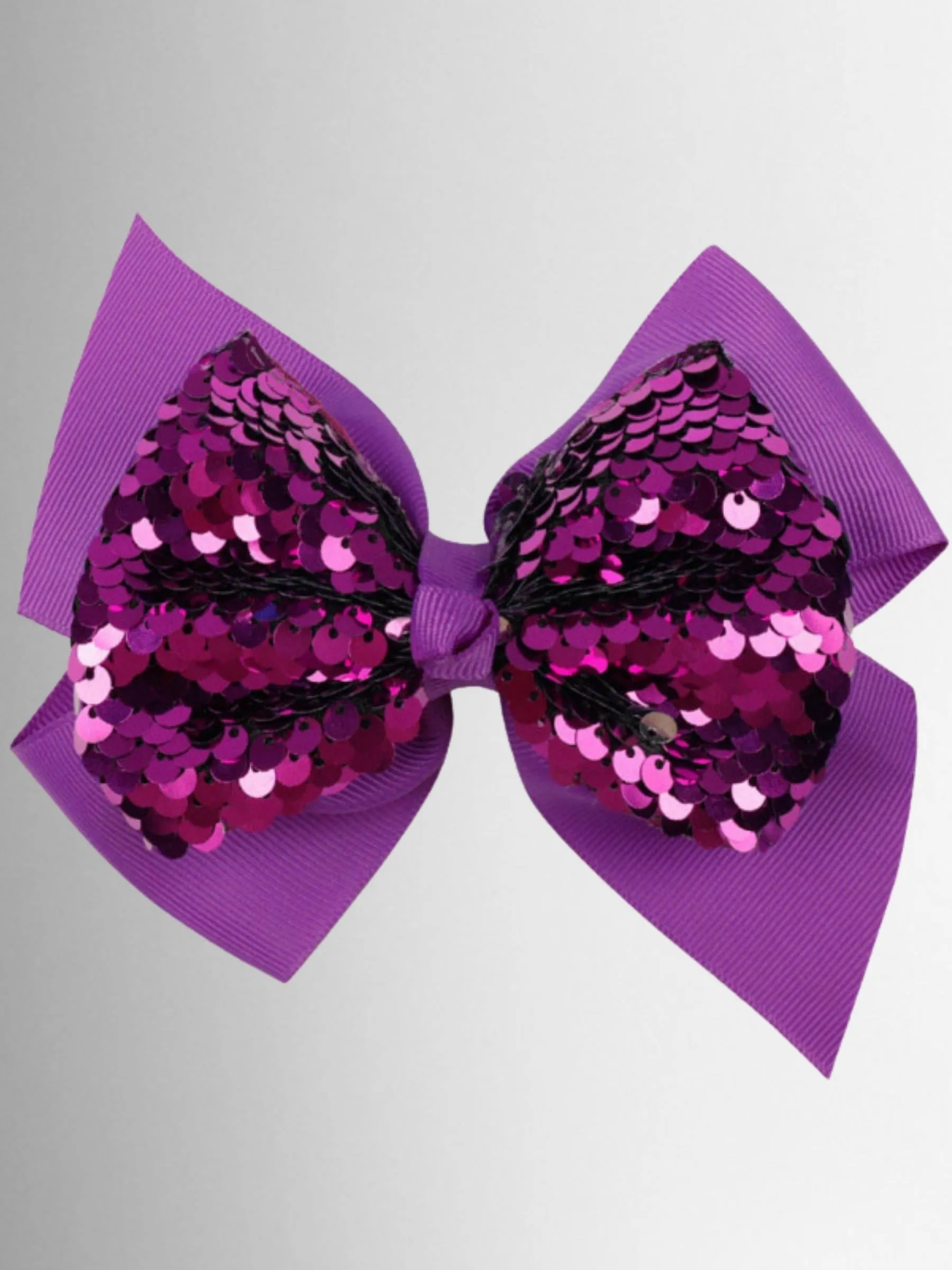 Girls 5 Sequined Bow Hair Clip (8 Color Options)