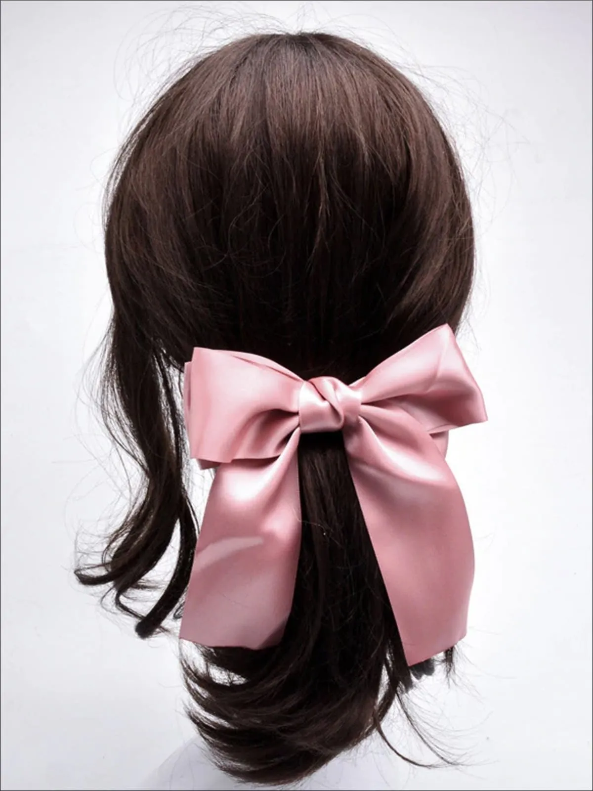 Girls Satin Large Bow Hair Clip