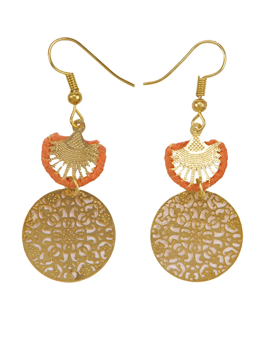 Gold Cutout Drop Earrings