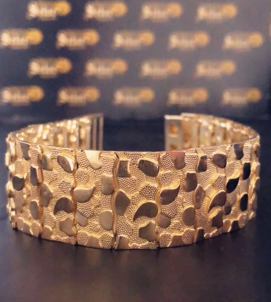 Gold nugget bracelet