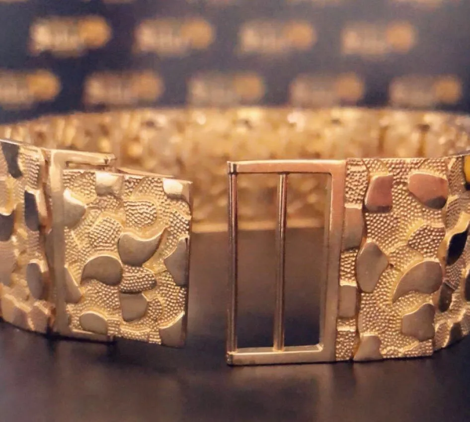 Gold nugget bracelet