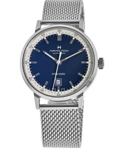 Hamilton American Classic INTRA-MATIC AUTO Blue Dial Steel Men's Watch H38425140