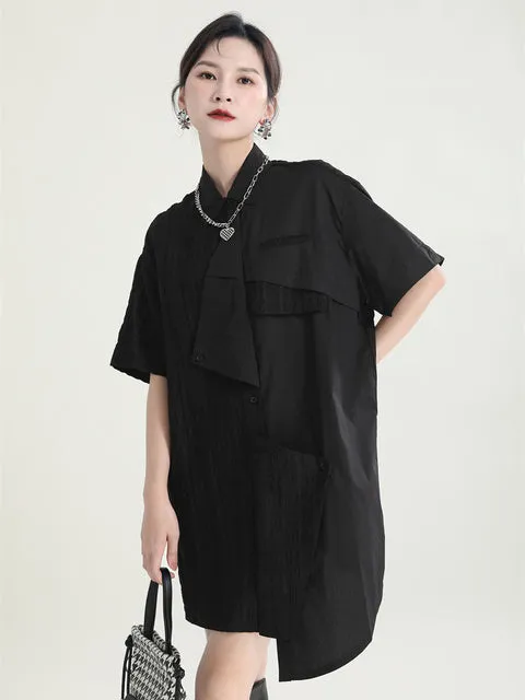 Haruki Contrast Dress - Black