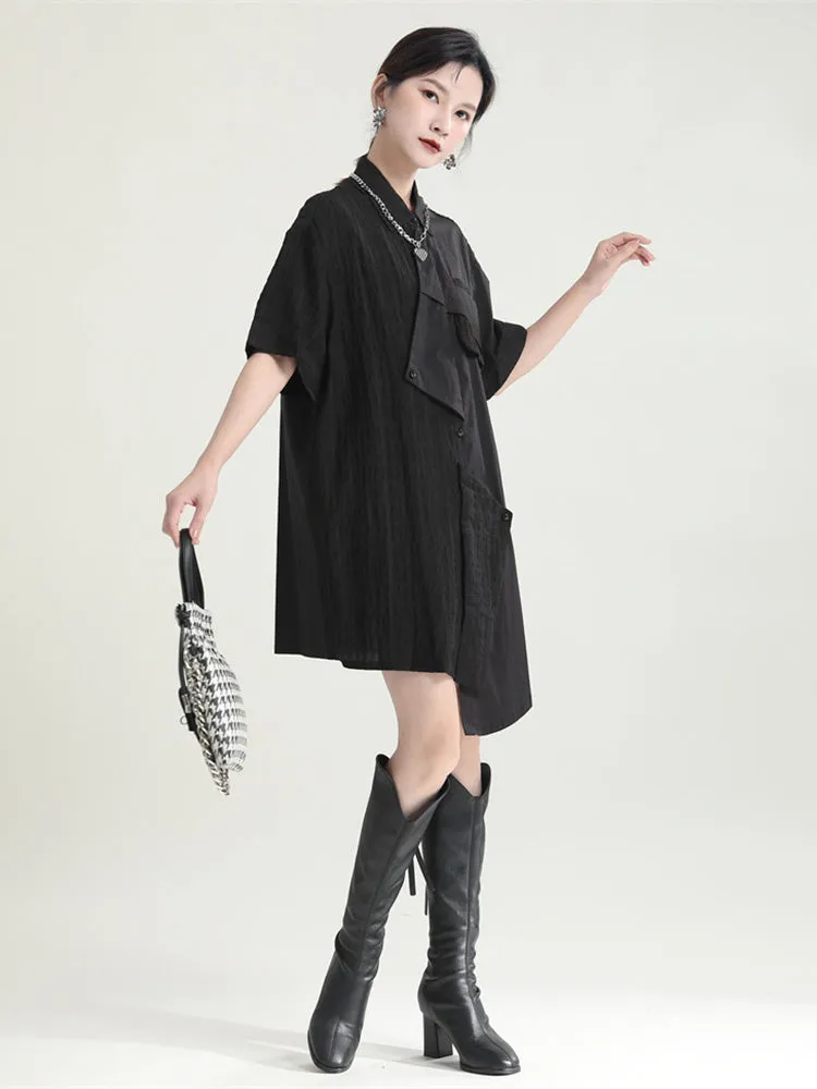 Haruki Contrast Dress - Black