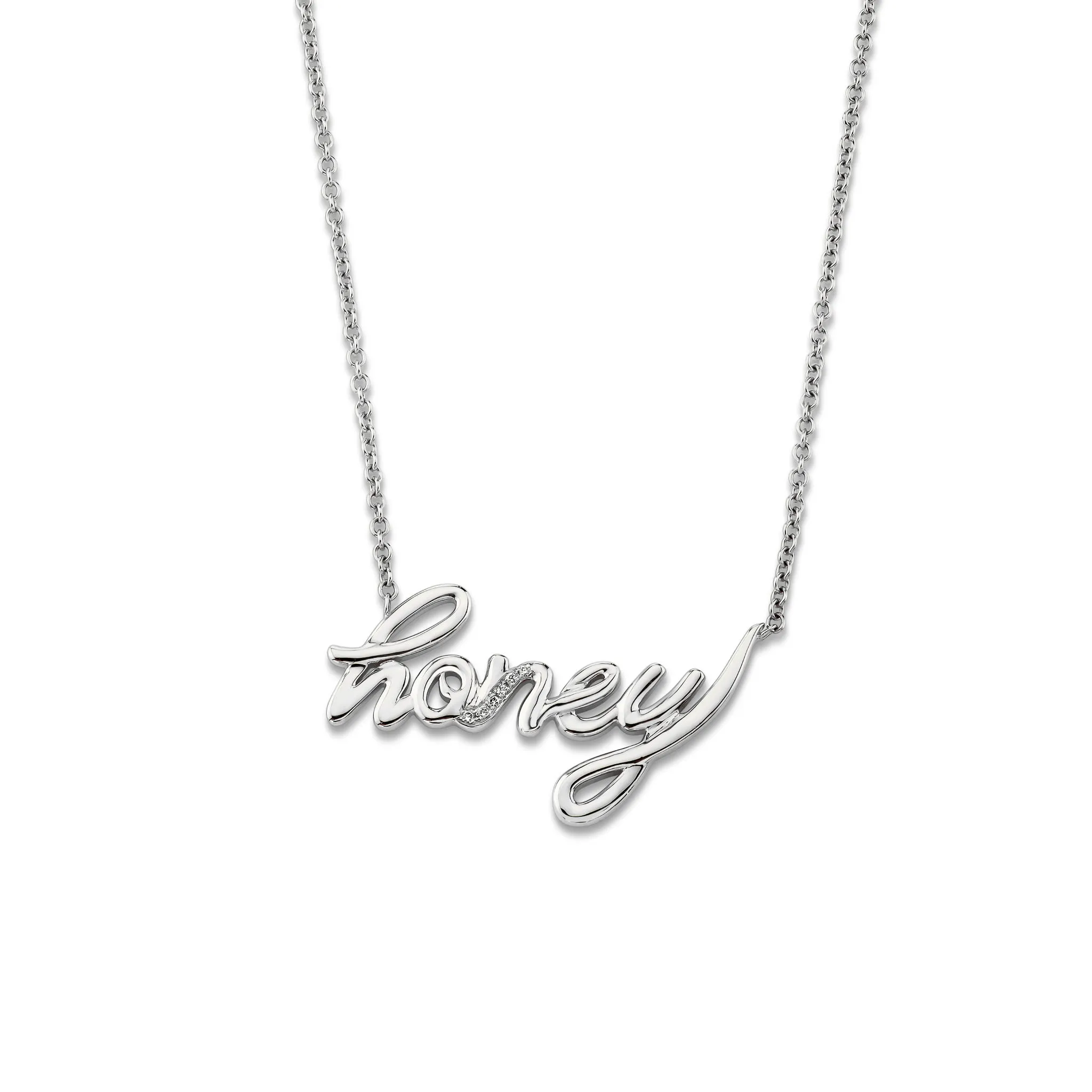 Honey Necklace with Diamonds