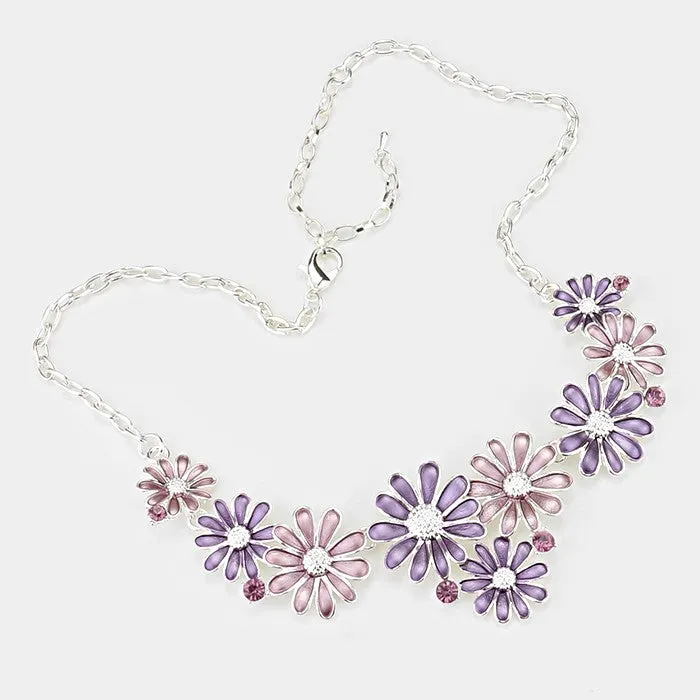 iLLASPARKZ Epoxy flower link necklace