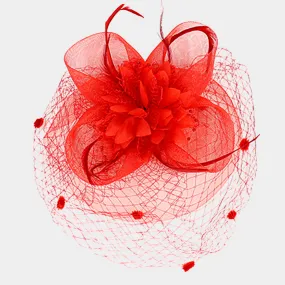 iLLASPARKZ Mesh Feather Flower Fascinator / Headband