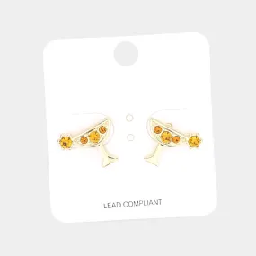 iLLASPARKZ Stone Embellished Cocktail Stud Earrings