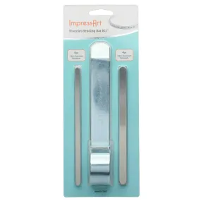 ImpressArt Bracelet Bending Bar Kit, Includes Bar and 4(1/4) & 4(3/8) Blank Strips