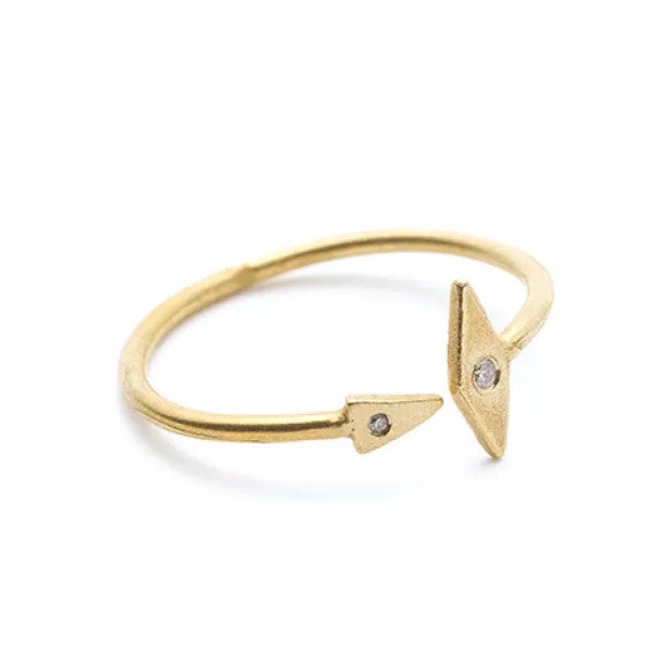 Inez Arrow Ring with Diamonds