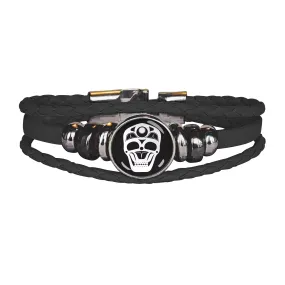 James Johnson Skull Leatherette Bracelet