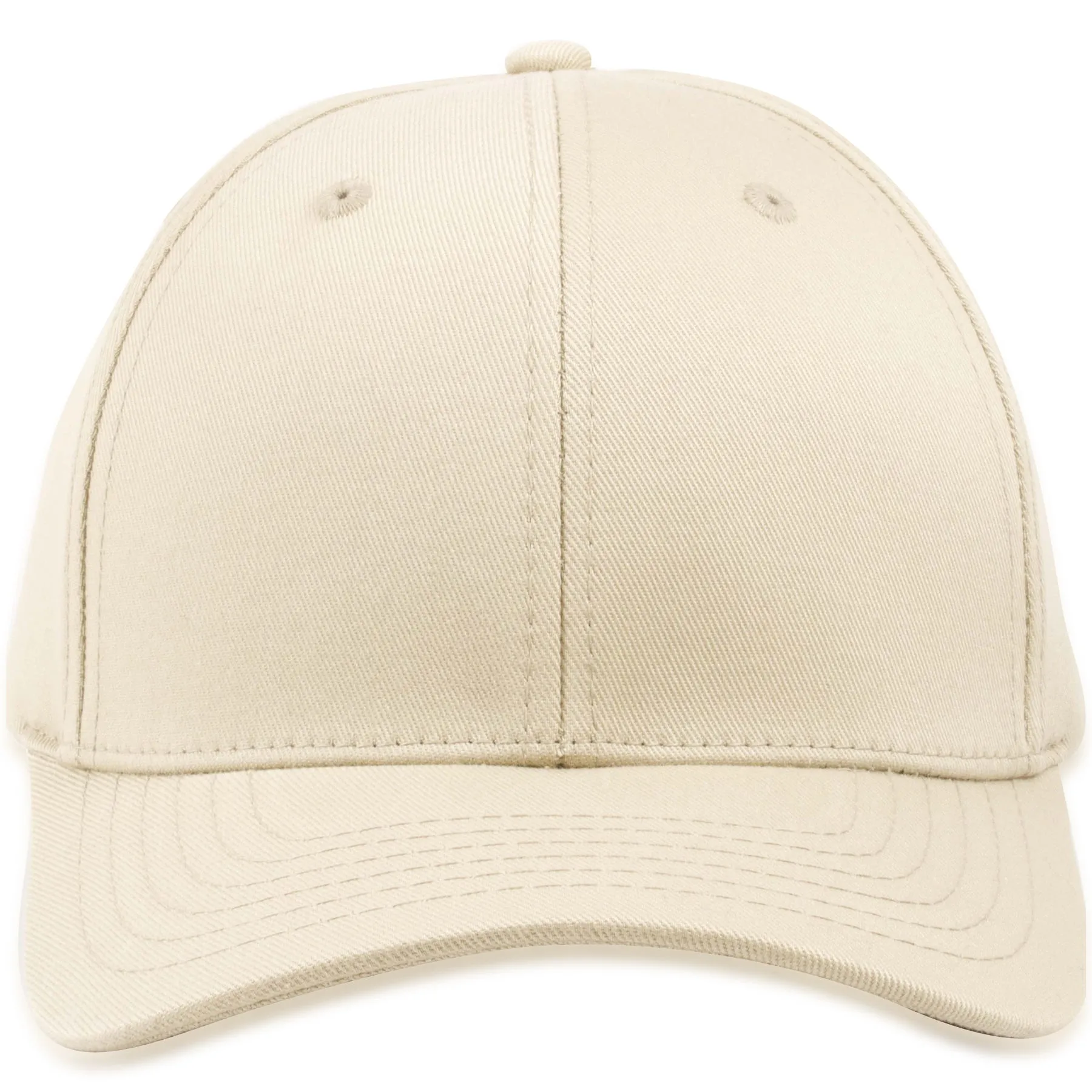 Khaki Blank Structured Flexfit Cap