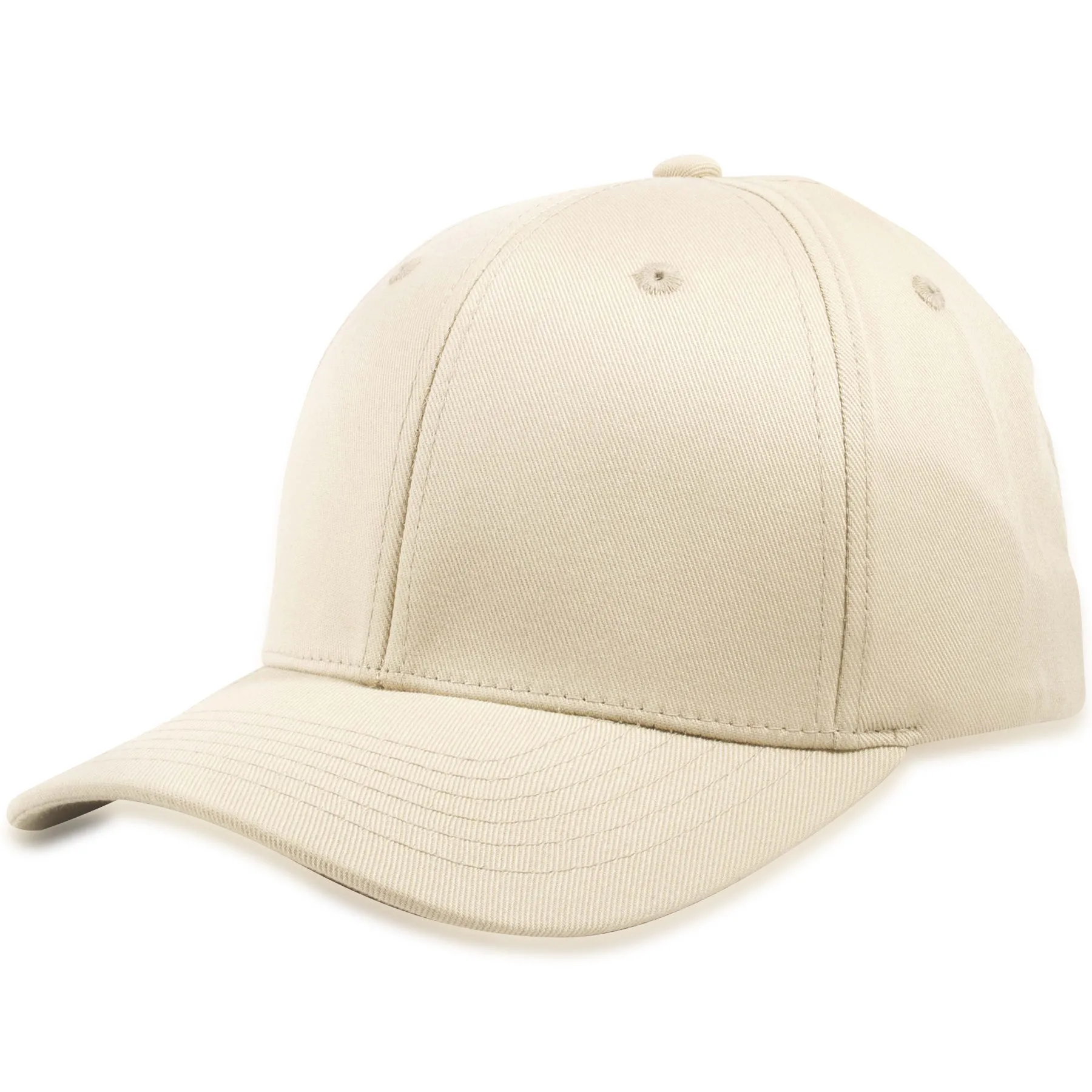 Khaki Blank Structured Flexfit Cap