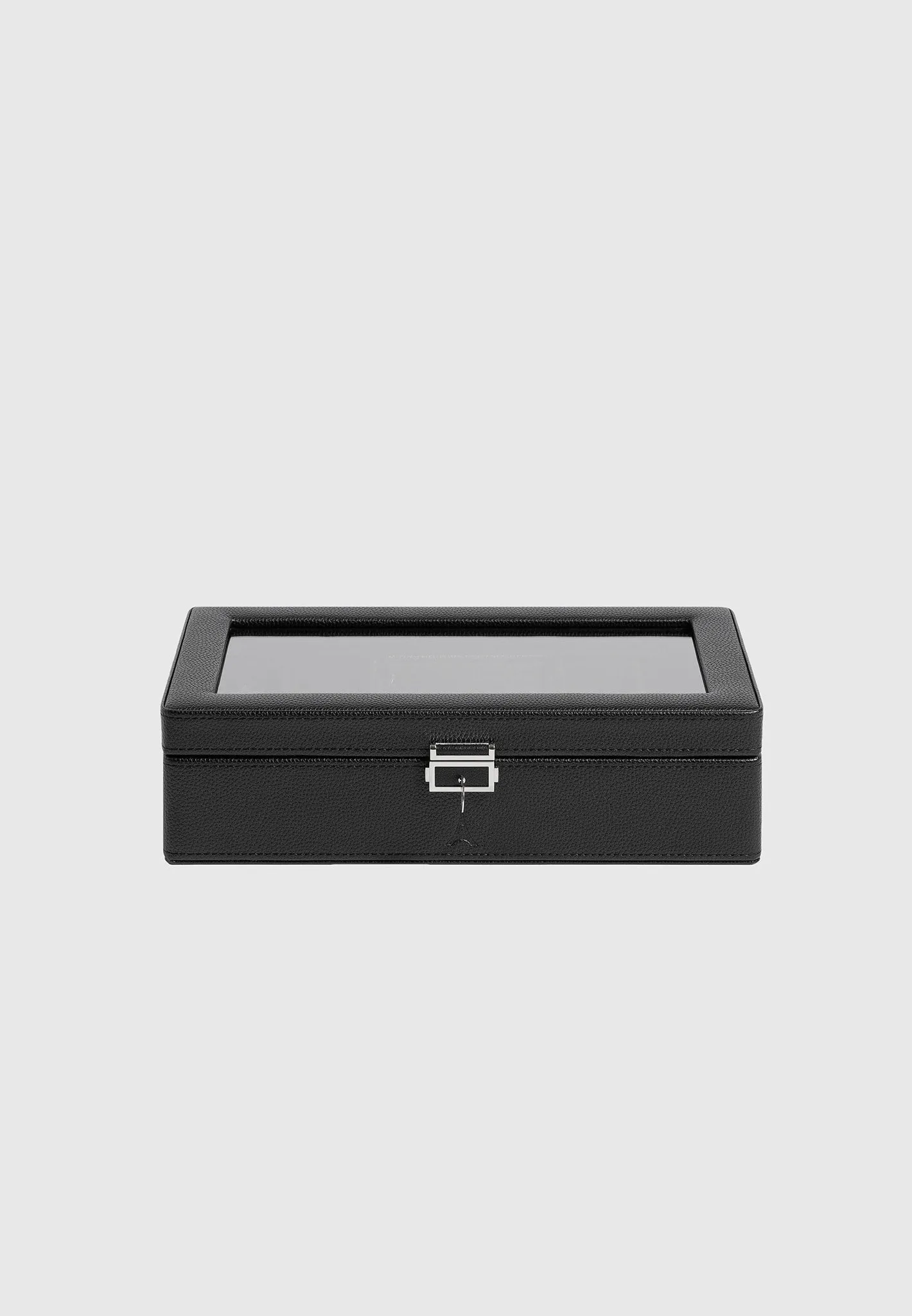 Leather Watch and Jewellery Box - Black