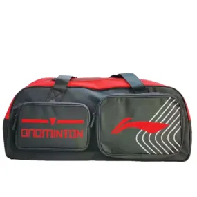 Li-Ning ABJT055 Square Badminton Kit Bag (Grey/Red)