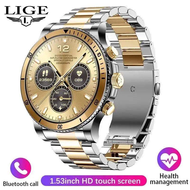 LIGE AI Voice Control Smart Watch Outdoor Sport Fitness Bracelet