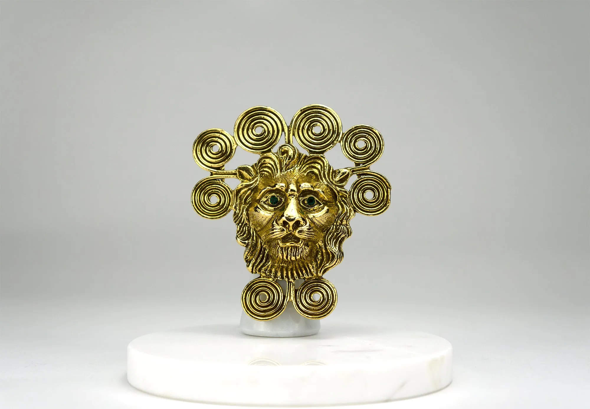 Lion Head Brooch