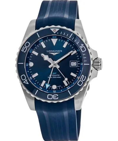 Longines HydroConquest GMT Automatic Blue Dial Rubber Strap Men's Watch L3.890.4.96.9