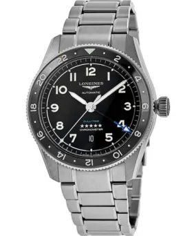 Longines Spirit Zulu Time Black Dial Steel Men's Watch L3.812.4.53.6