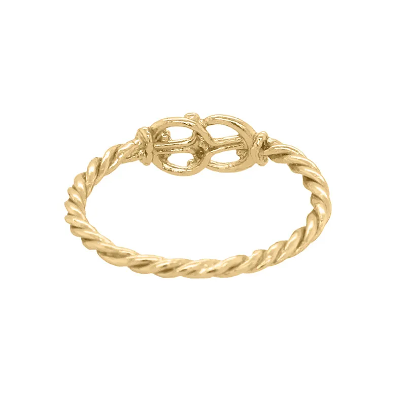 Lover’s Knot Pinky Ring - 18K Gold Plated