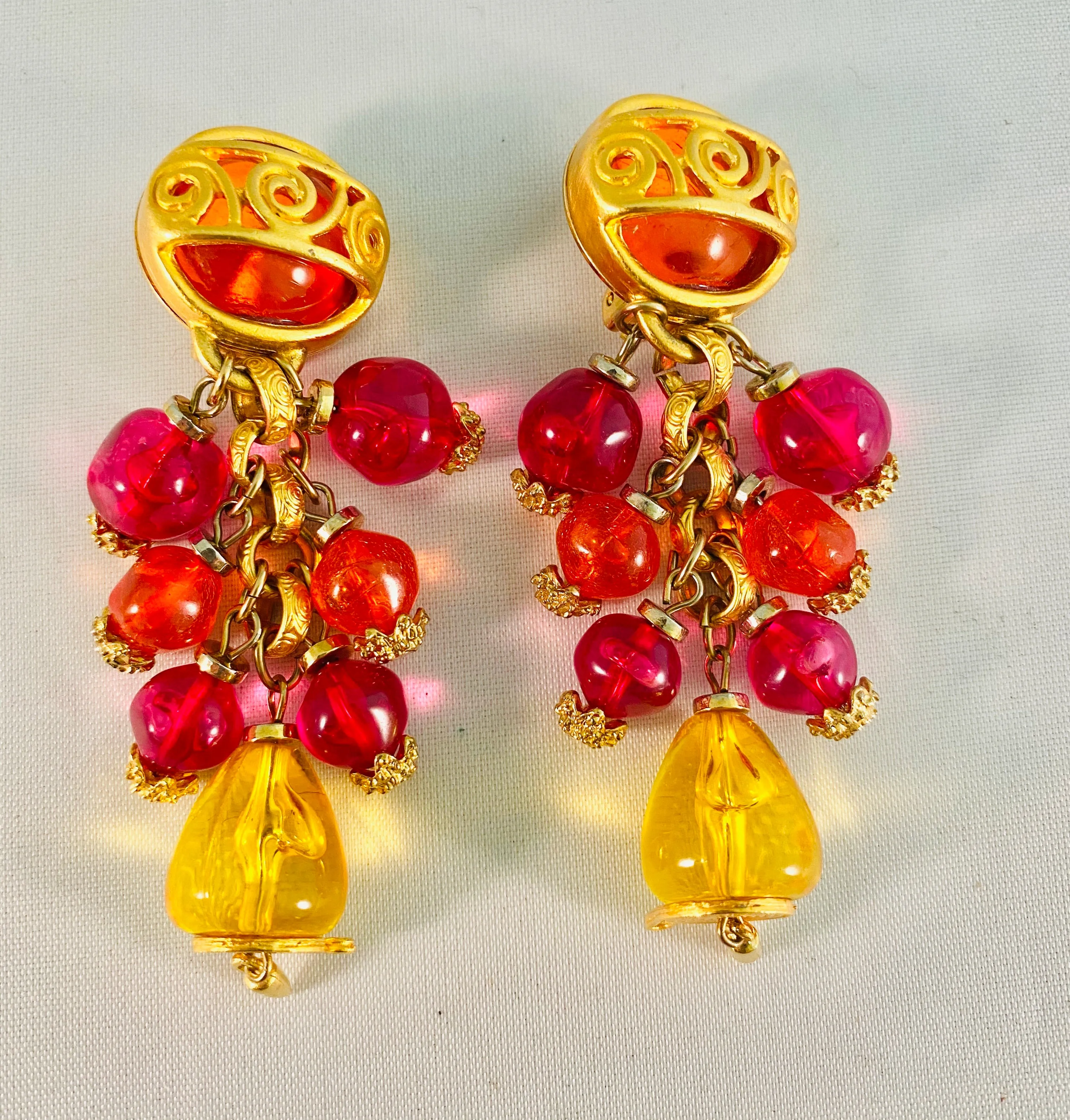 Lucite Vintage Earrings